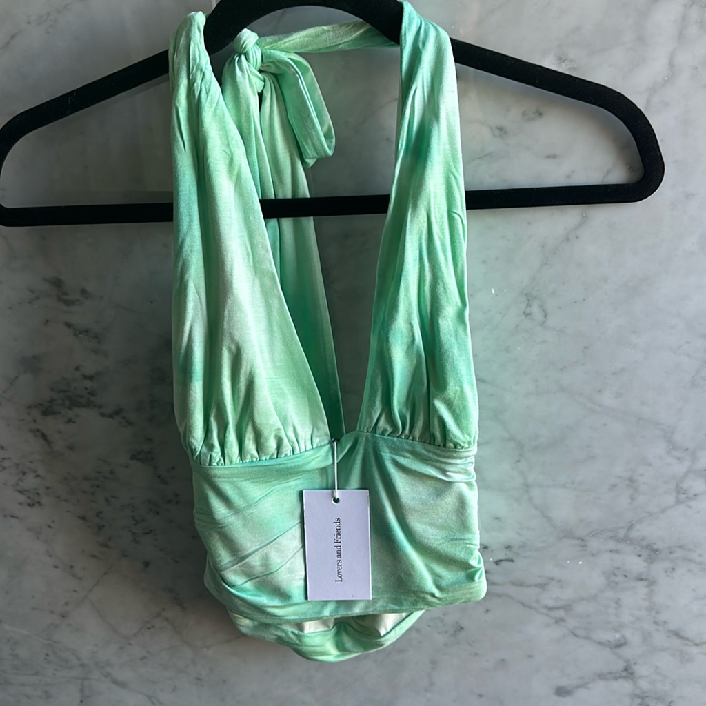 Brand New Lovers And Friends Green Crop Top